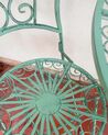Balkónová sada zelená s 2 skladacími stoličkami a kovovým stolom TRENTO_915895