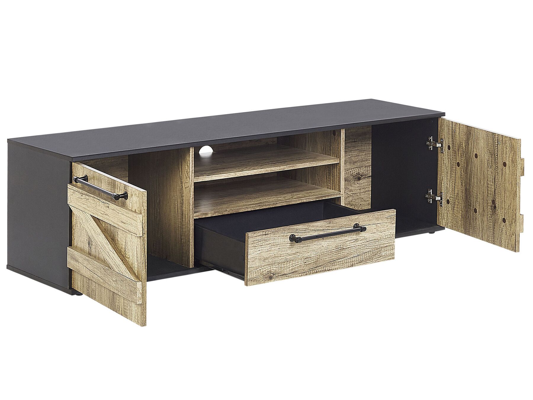 White barn store style tv stand