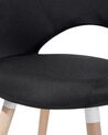 Set of 2 Fabric Dining Chairs Black ROSLYN_696285