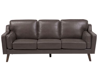 3-istuttava sohva keinonahka ruskea LOKKA