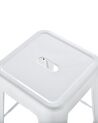 Zestaw 2 stołków barowych metalowych 60 cm biały CABRILLO_701260