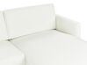Left Hand 2 Seater Fabric Corner Sofa White BREDA_895044