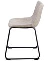 Conjunto de 2 sillas de comedor de poliéster beige/negro BATAVIA_725057