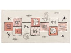 Lastenhuoneen matto puuvilla vaaleanpunainen 70 x 140 cm RAIPUR