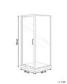 Tempered Glass Shower Enclosure 90 x 90 x 185 cm Silver DARLI_789076