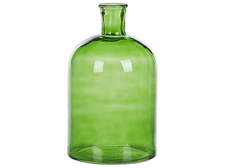 Vase décoratif en verre vert 31 cm PULAO_823788