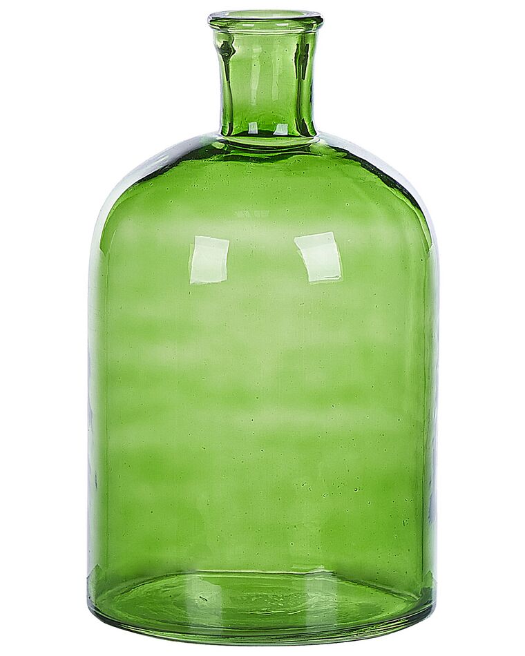 Bloemenvaas groen glas 31 cm PULAO_823788