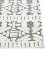 Teppich weiss / grau 200 x 300 cm geometrisches Muster Kurzflor SIBI_883784