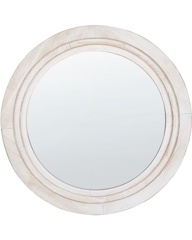 Round Wall Mirror ø 60 cm Off-White DELICIAS_848427
