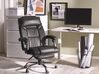 Krzesło biurowe regulowane ekoskóra czarne LUXURY_739422