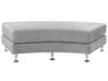 7 Seater Curved Modular Velvet Sofa Light Grey ROTUNDE_793617
