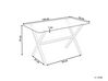 Jedálenský stôl so sklenenou doskou 130 x 70 cm strieborný FLORIN_850535