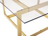 Glass Top Coffee Table Gold CRYSTAL_733170