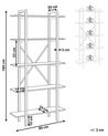 5 Tier Bookcase LED Dark Wood DARBY_897352