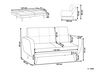 2 Seater Fabric Sofa Bed White Boucle FLORLI_906016