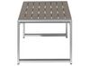 Salon de jardin en aluminium coussin en tissu gris foncé table basse incluse SALERNO_679562