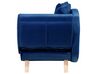 Chaise longue velluto blu con contenitore lato destro MERI_749898