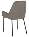Conjunto de 2 sillas de comedor de pana gris/negro LOVERNA_780013