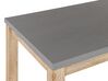 Set de jardin 8 places table avec 2 bancs et 2 tabourets gris en fibre-ciment et bois OSTUNI_804927