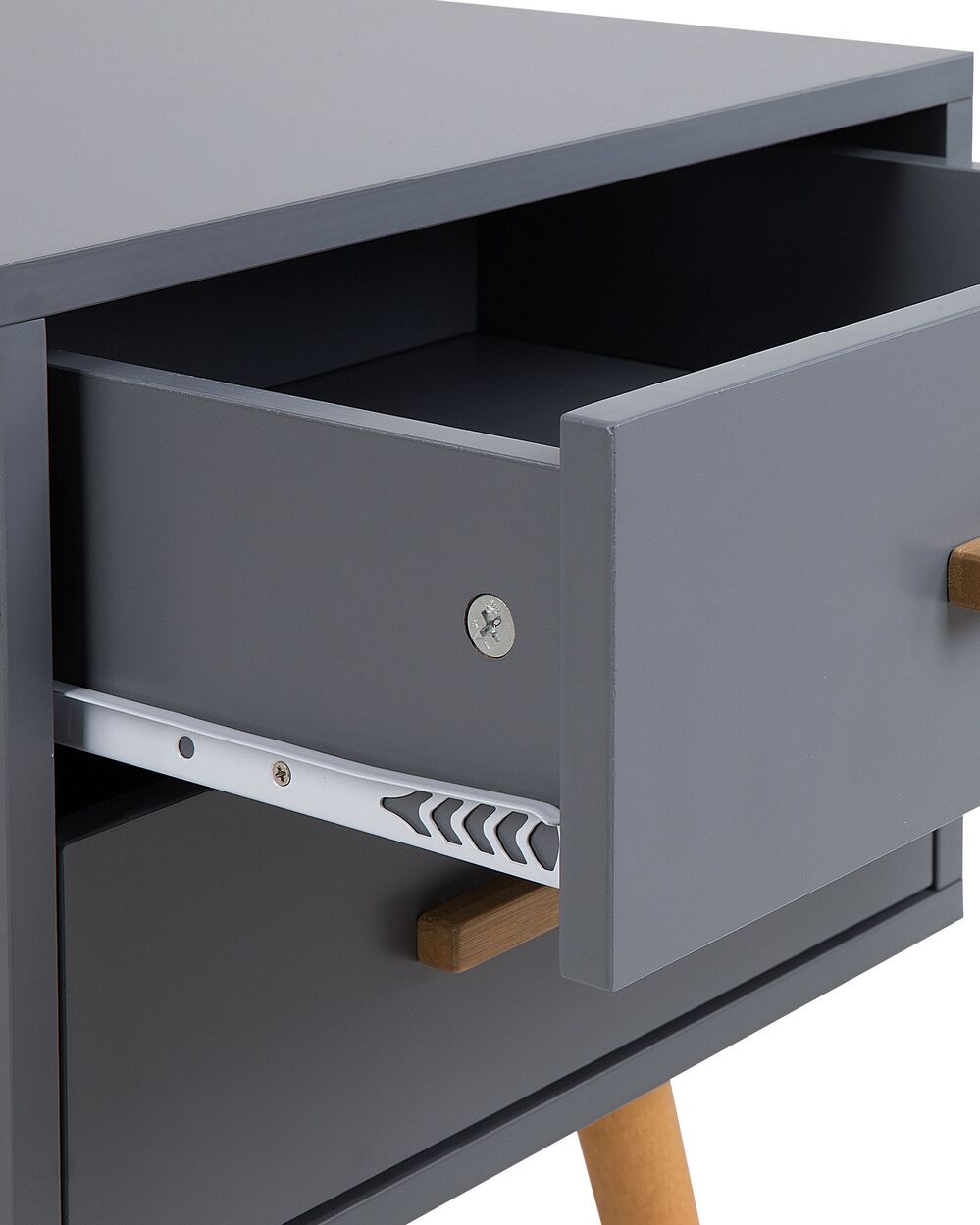 Nachttisch grau 2 Schubladen ALABAMA | Beliani.at