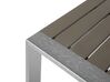 Salon de jardin en aluminium coussin en tissu gris foncé table basse incluse SALERNO_679569