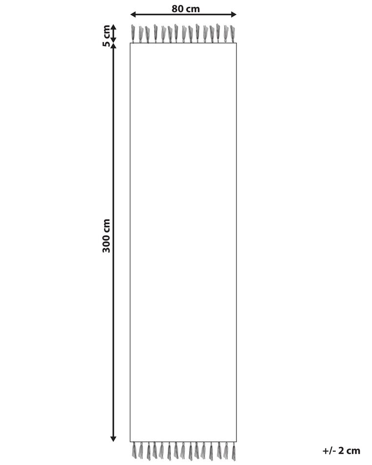 Jute Runner Rug 80 x 300 cm Beige and Yellow TALPUR Beliani.co.uk