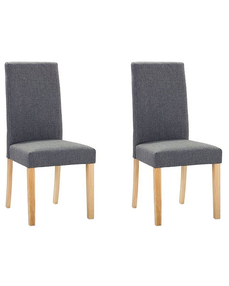 Conjunto de 2 cadeiras em tecido cinzento BROADWAY_741050