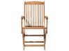 Conjunto de jardín de madera de acacia mesa y 8 sillas con cojines gris/beige y sombrilla beige MAUI_697004