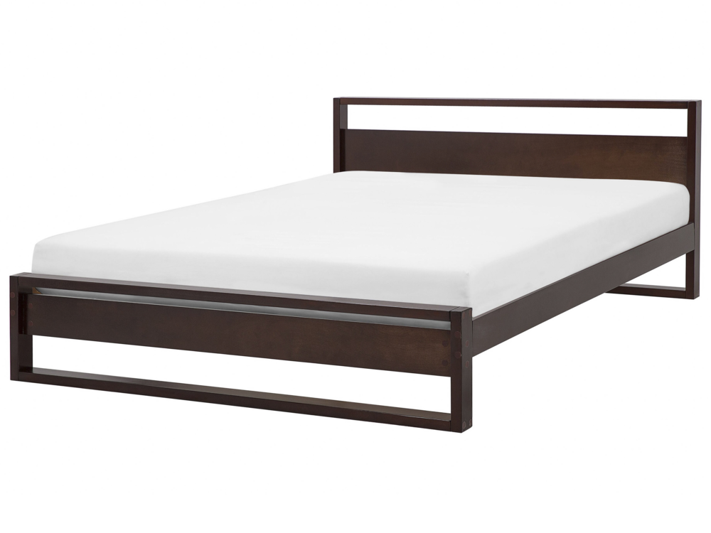 Wooden Eu Super King Size Bed Dark Giulia Beliani De