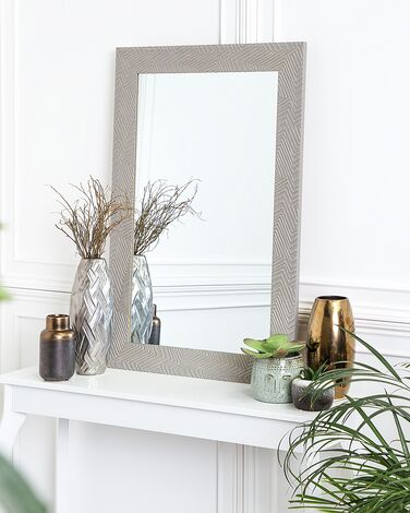Wall Mirror 60 x 91 cm Grey NEVEZ