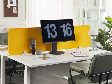 Desk Screen 130 x 40 cm Yellow WALLY