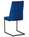 Conjunto de 2 cadeiras de jantar em veludo azul LAVONIA_789988