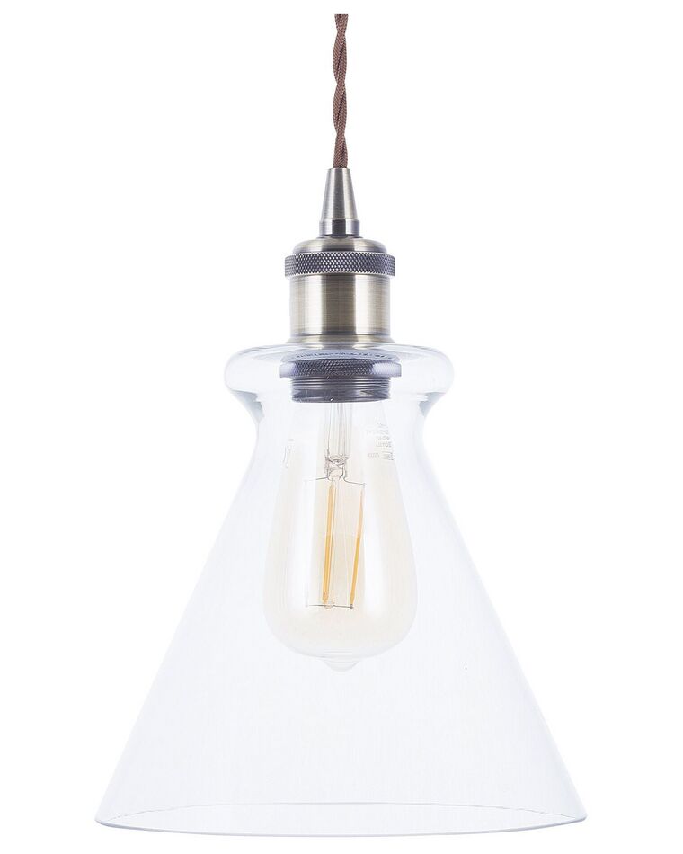 Lampe suspension en laiton et en verre BERGANTES_694650