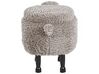 Tamborete em tecido cinzento com arrumação SHEEP_783609