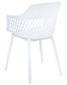 Sæt med 2 spisebordsstole hvid ALMIRA_861898
