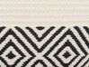 Almofada decorativa em algodão creme e preto com padrão geométrico 45 x 45 cm CALANTHE_840097