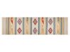 Kelim Teppich Baumwolle mehrfarbig 80 x 300 cm geometrisches Muster Kurzflor APARAN_869734