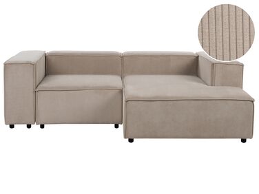 2 pers. sofa lysebrun fløjl venstrevendt APRICA