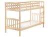 Łóżko piętrowe drewniane 90 x 200 cm jasne REVIN_711251