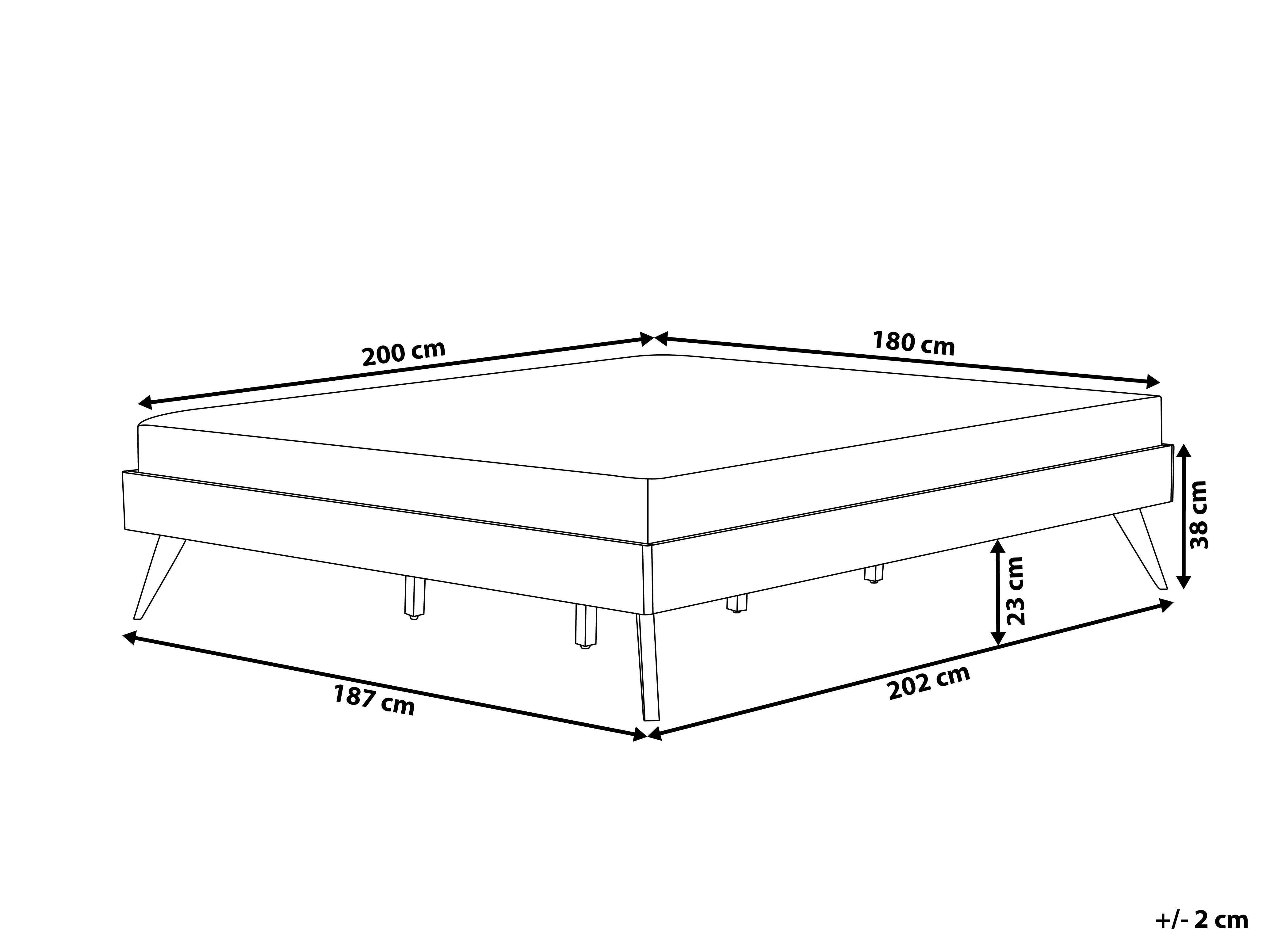 Łóżko 180 x 200 cm białe BERRIC_912505