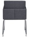 Set of 2 Fabric Dining Chairs Grey GOMEZ_682396