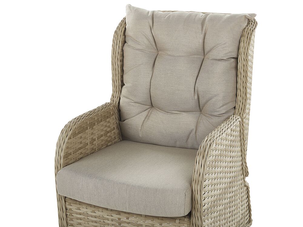 2 Seater Rattan Garden Lounge Set Beige PONZA | Beliani.it