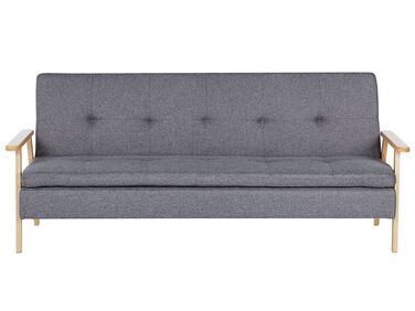 Canapé-lit en tissu gris TJORN