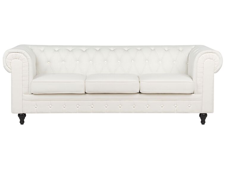 3 Seater Fabric Sofa Off-White CHESTERFIELD_912107