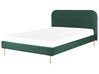 Łóżko welurowe 180 x 200 cm zielone FLAYAT_834099
