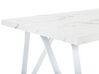 Dining Table 160 x 90 cm Marble Effect White GRIEGER_850370