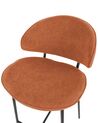 Conjunto de 2 sillas de bar de tela naranja KIANA_908134
