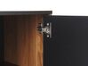 3 Drawer Sideboard Black with Dark Wood KURO_768047