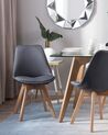 Set of 2 Fabric Dining Chairs Graphite Grey DAKOTA II_728812