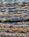 Teppich Baumwolle blau / beige ⌀ 140 cm Kurzflor LEVENTLER_871131